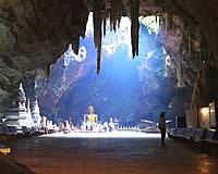 The drip stone cave and temple Tham Khao Luang in Phetchaburi